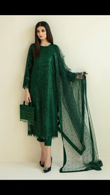 HEAVY SEQUINS EMBROIDERY DRESS