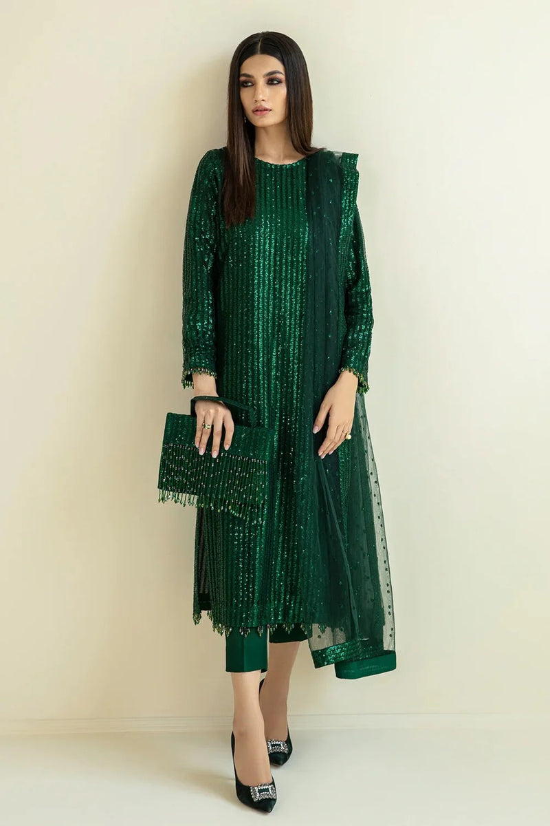 HEAVY SEQUINS EMBROIDERY DRESS