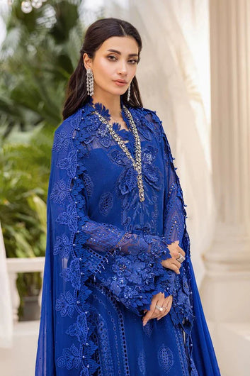 Regal Grace – Hand-Embellished Chiffon 3-Piece