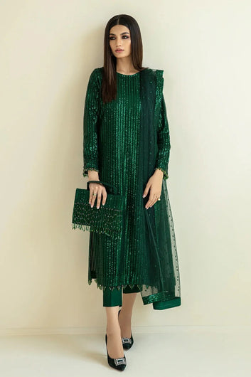 HEAVY SEQUINS EMBROIDERY DRESS