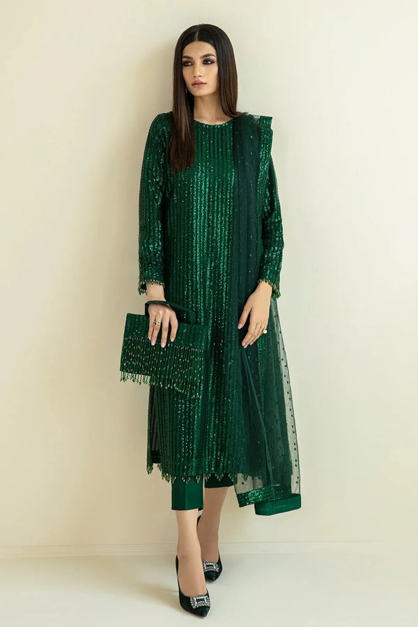 HEAVY SEQUINS EMBROIDERY DRESS
